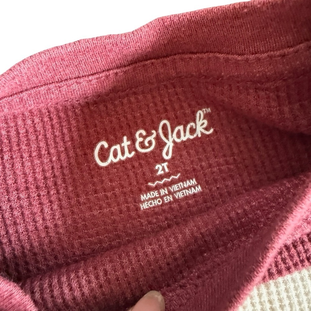 Cat & Jack Waffle Knit Thermal Shirts Toddler Multicolor 2T - Picture 3 of 4